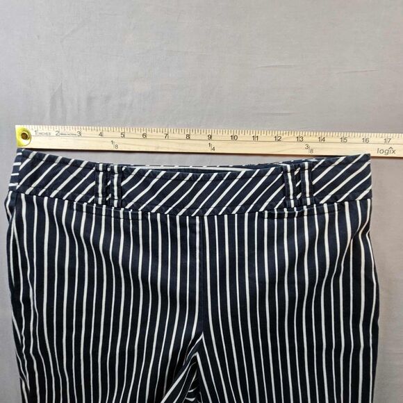 Ann Taylor Loft Black & White Checked Trouser Mid Rise Curvy Skinny Size 8 - Picture 7 of 9